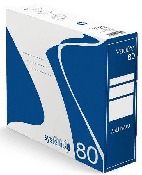 Pudło archiwizacyjne system 80mm niebieskie Vaupe