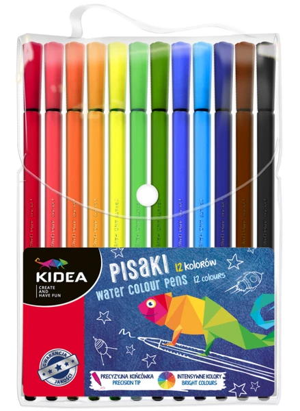 Pisaki w etui 12 kolorów Kidea