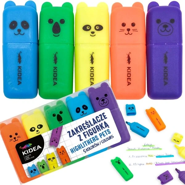 Zakreślacze mini Misie 5 kol