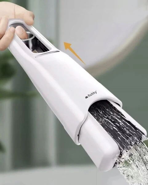 Mop Mini Płaski z Wyciskaczem do Mycia Okien Półek Przenośny + 2 Nakładki