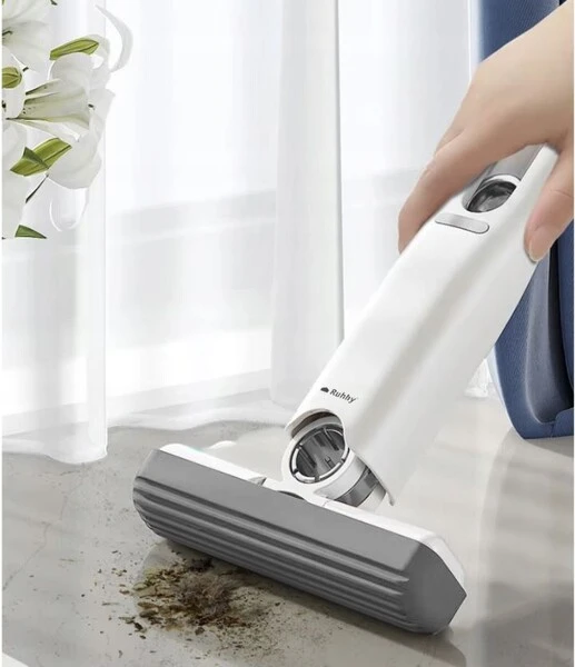 Mop Mini Płaski z Wyciskaczem do Mycia Okien Półek Przenośny + 2 Nakładki