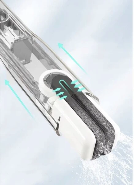 Mop Mini Płaski z Wyciskaczem do Mycia Okien Półek Przenośny + 2 Nakładki