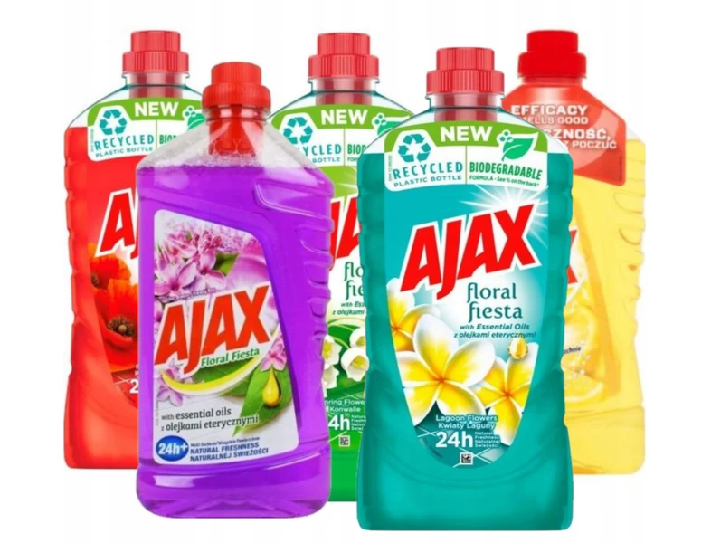 Ajax Płyn Uniwersalny do Mycia Podłóg Mix Zapachów 5 x 1L
