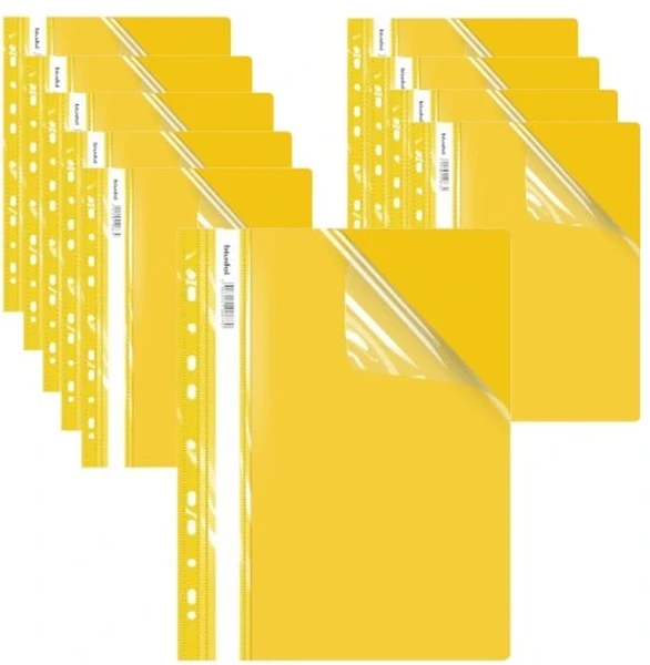 Skoroszyt A4 Twardy wpinany ECOnomy BIURFOL 10szt żółty