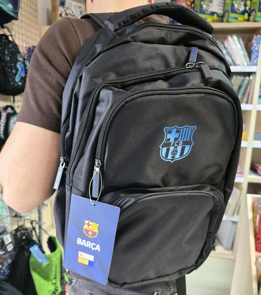 Plecak szkolny 3-kom FC Barcelona Astra czarny 27L
