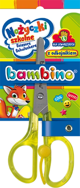 Nożyczki BAMBINO 14cm z odbojnikiem dla leworęcznych