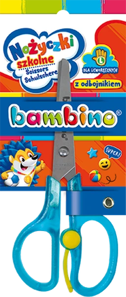 Nożyczki BAMBINO 14cm z odbojnikiem dla leworęcznych