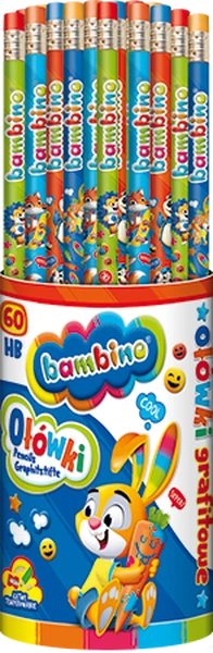Ołówek z gumką Bambino HB 60 szt.