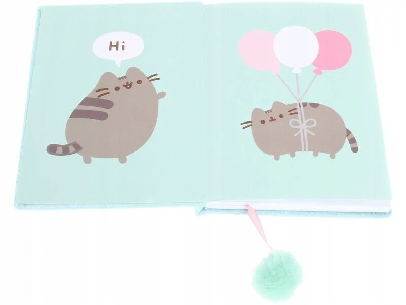 Pamiętnik Notes pluszowy z pomponem A5 96k Pusheen