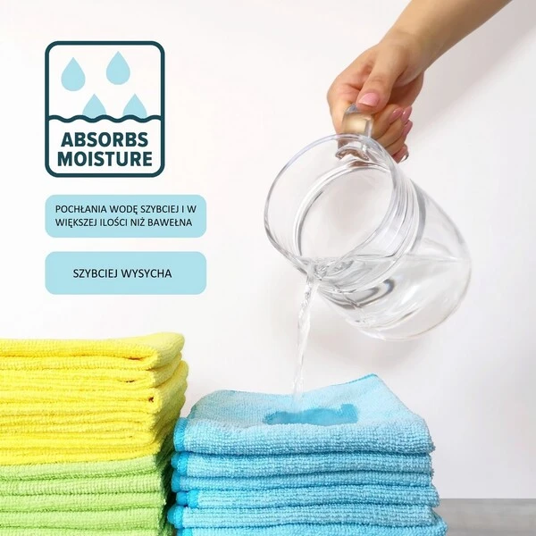 Ścierka z mikrofibry do samochodu, domu i biura 30x30 cm 30 sztuk