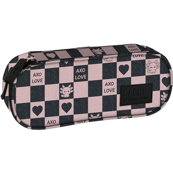 Piórnik saszetka z klapką BackUp 7 A15 Szachownica Axolot Heart