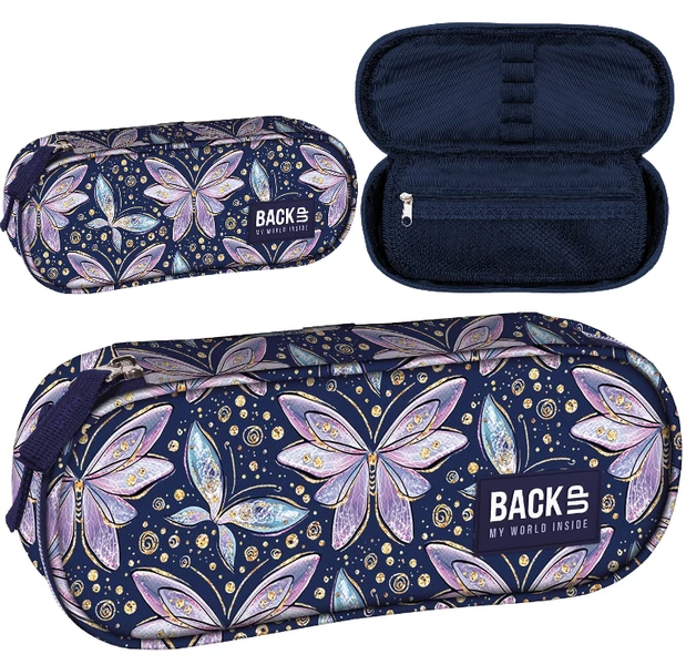 Piórnik saszetka z klapką BackUp 7 A04 Motyle Wróżki