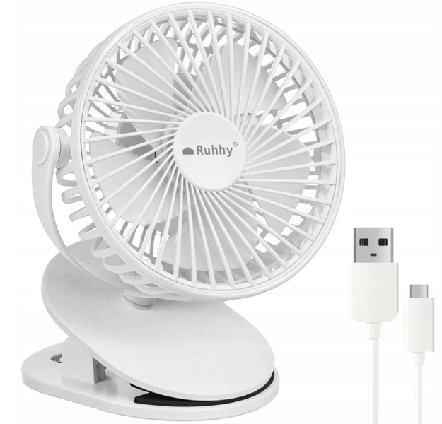 Wentylator bezprzewodowy biurkowy biały Ruhhy