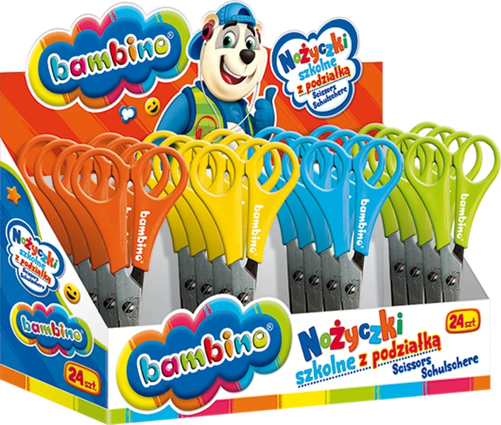 Nożyczki Bambino 14cm z podziałką