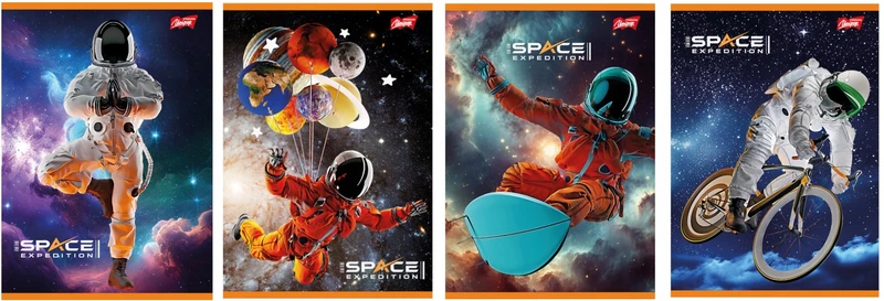 Zeszyt A5 32k 3-linia kolor Spaceman Majewski