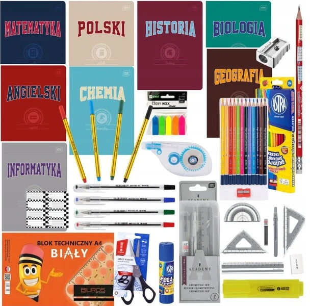 Wyprawka szkolna Klasa 7-8 + Plan lekcji