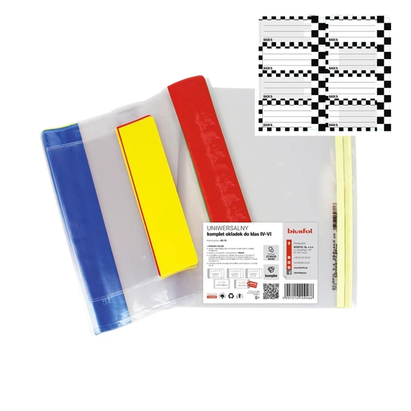 Okładki okłada bezbarwna na książki zeszyty komplet do klasy IV-VI + gratis