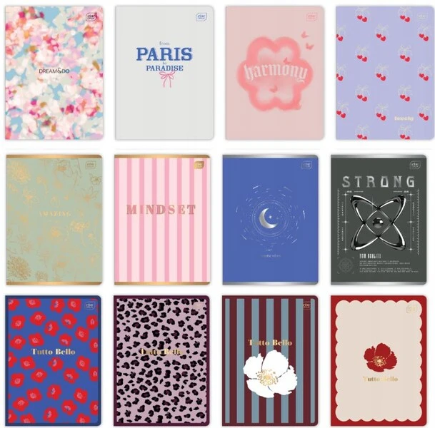 Komplet Zeszytów A5 60k # GIRLS 6szt MIX Różne