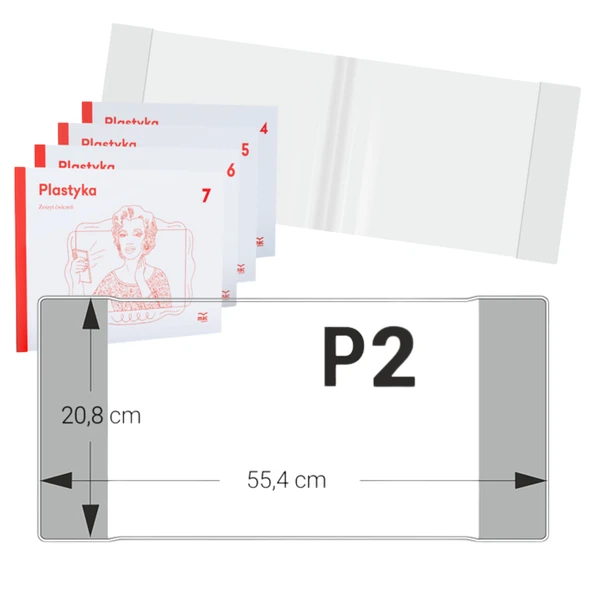 Okładka na książkę P2 20,8 cm x 55,4 cm Plastyka