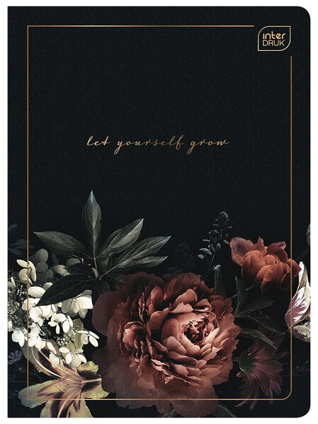 Zeszyt A5 96k kratka 70g Satin Gold Interdruk Metaliczny dziewczęcy