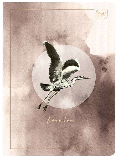 Zeszyt A5 96k kratka 70g Satin Gold Interdruk Metaliczny dziewczęcy