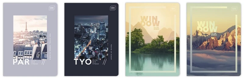 Zeszyt A5 80k kratka INTERDRUK kolekcja mix 2