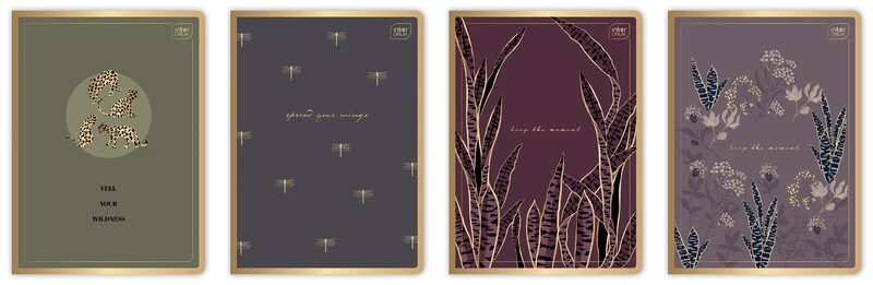 Zeszyt A5 96k kratka 70g Satin Gold Interdruk Metaliczny dziewczęcy