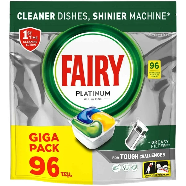 FAIRY Tabletki do zmywarki Platinum 96 szt Kapsułki Lemon