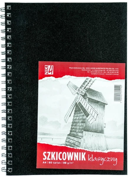 Szkicownik na spirali A4 80 ark 98g/m3 Koh-I-Noor