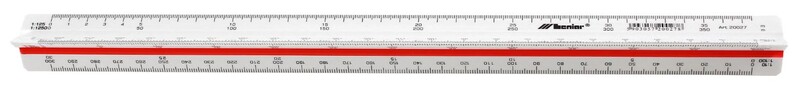 Skalówka plastikowa nr 27 30cm 1:10-100/20-200/25-250/50-500/75-750/125-1250