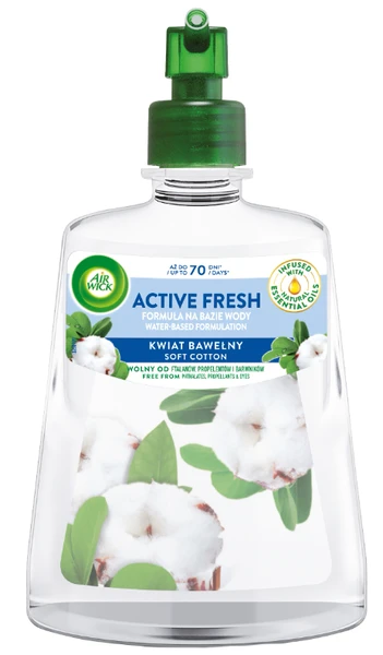 Air Wick Wkład wodny do urządzenia Active Fresh Kwiat Bawełny 228 ml