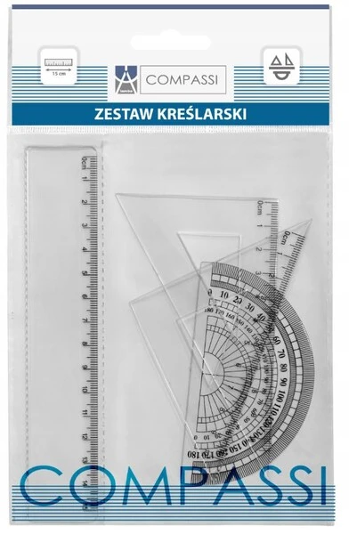 Zestaw geometryczny Compassi 15 cm 4 elementy - LC620
