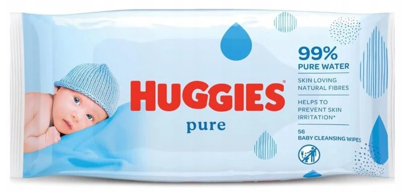 Huggies PURE Water 99% chusteczki nawilżane 56 sztuk