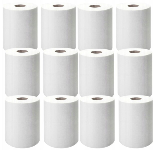 RĘCZNIK papierowy biały celuloza 100% EuroMis 12szt