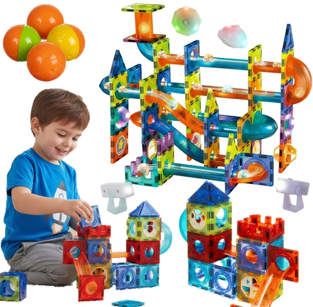 Klocki magnetyczne świecące konstrukcyjne 25766 Tor kulkowy 110 elementów