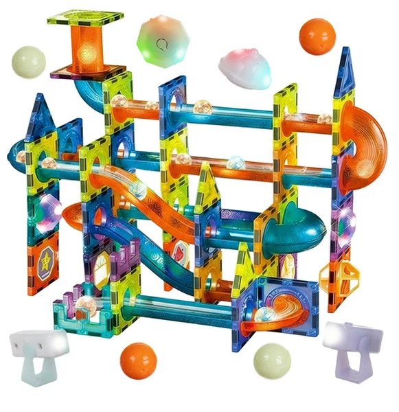 Klocki magnetyczne świecące konstrukcyjne 25766 Tor kulkowy 110 elementów