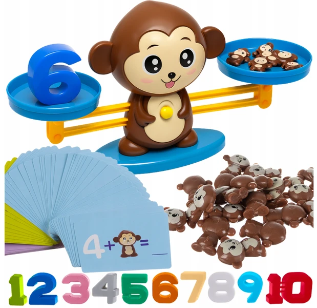 Gra Edukacyjna do Nauki Liczenia Waga Szalkowa Małpka