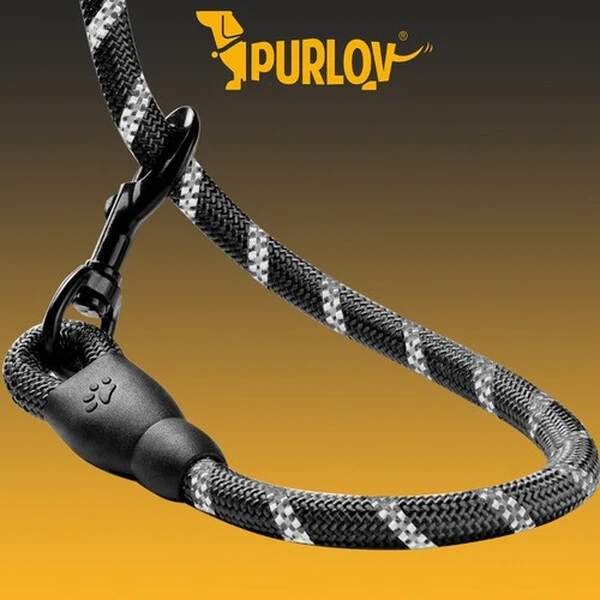 Smycz treningowa dla psa odblaskowa 5m czarna