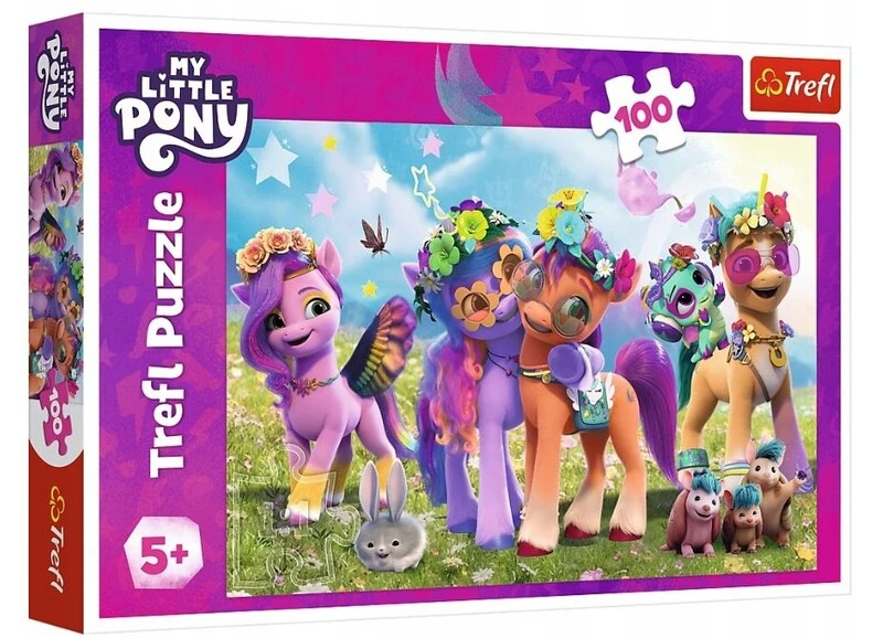 Puzzle My Little Pony 100 elementów Zabawne Kucyki Trefl 16463