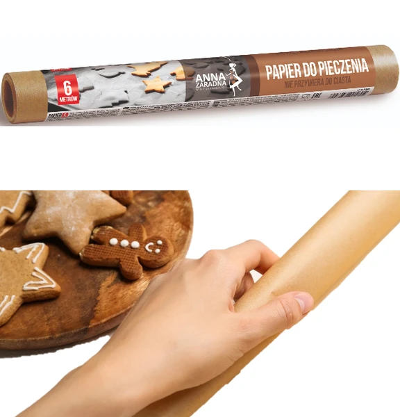 Papier do pieczenia 6m x 30 cm brązowy AZ