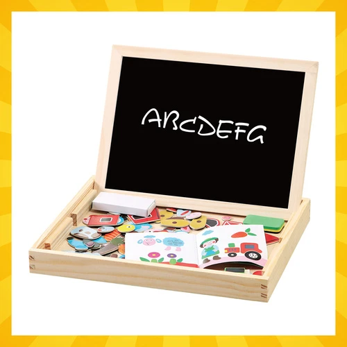 Tablica edukacyjna magnetyczna dwustronna 108 el. zabawka w Skrzynce Prezent