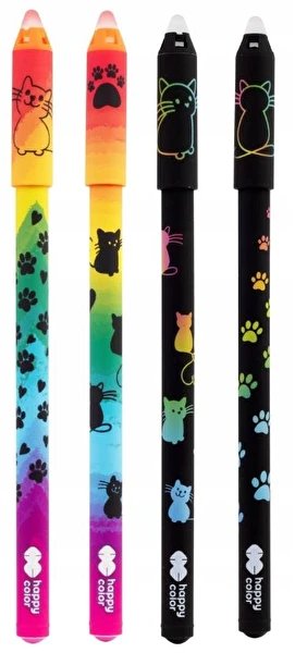 Długopis wymazywalny 0,5 mm Miaow Kotki niebieski Happy Color
