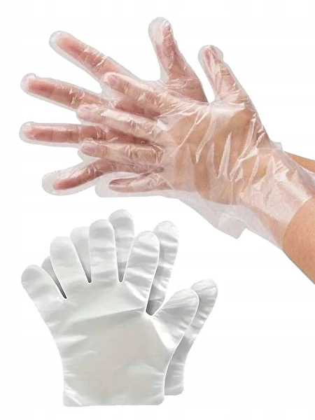 Rękawice jednorazowe zrywki HDPE r.M 100szt Gastronomia, handel, higiena