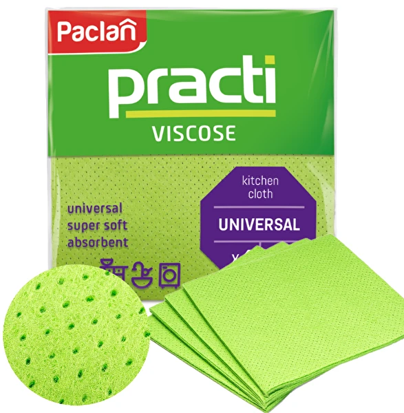 Paclan Practi Viscose Ścierki z wiskozy Kuchenne 4 szt. zielone