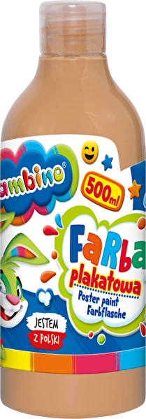 Farba plakatowa szkolna Bambino 500 ml CIELISTA w butelce