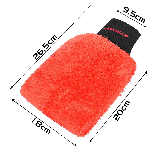 Rękawica do mycia auta samochodu Detailing Coral Fleece 26,5x18cm delikatna
