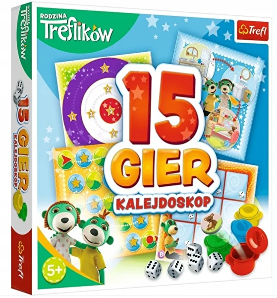 Gra zręcznościowa 15 Gier Rodzina Treflików 5+ Trefl