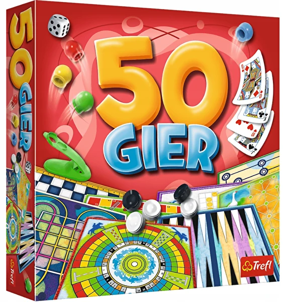Zestaw Gier planszowych 50 GIER 5+ Trefl