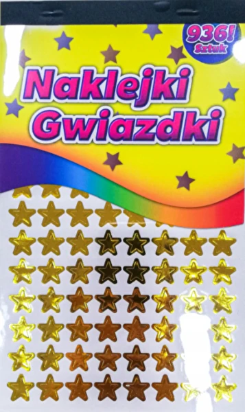 Naklejki Gwiazdki 12mm 936 sztuk Aliga