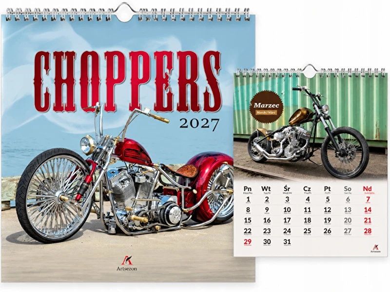 Kalendarz 2027 wieloplanszowy 33x33cm Choppers ArtSezon